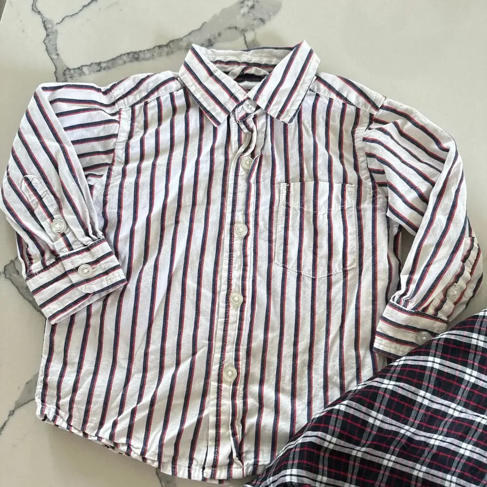Blue Dress Shirt Bundle - Starting Out & Children's Place - 18 Months
